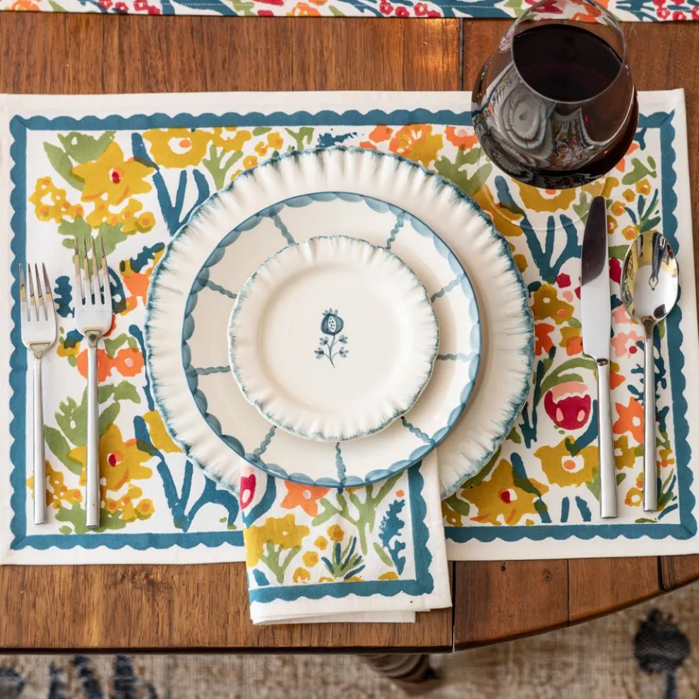 Teal Garden Placemat | Set of 4