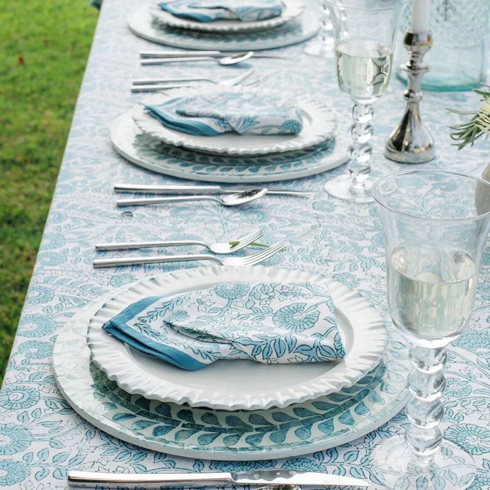 Floral Trellis Aqua Napkin | Set of 4