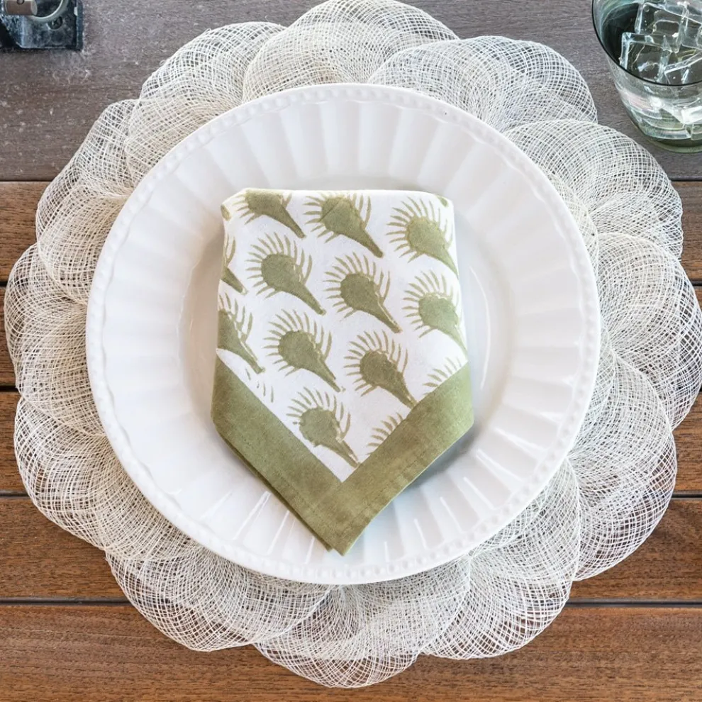 Bone Woven Cloud Placemat | Set of 4