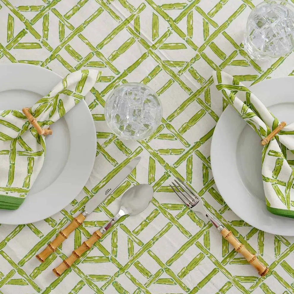 Green Bamboo Tablecloth