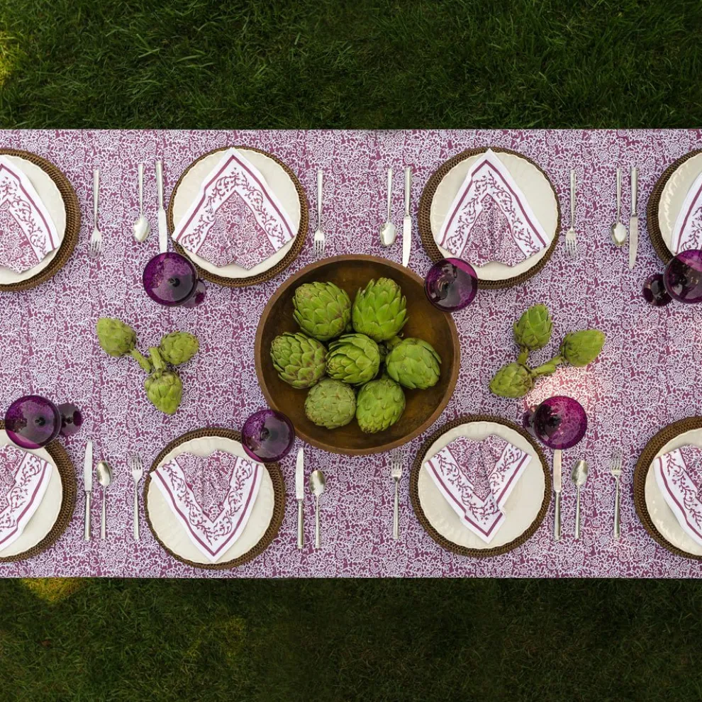 Tapestry Eggplant Tablecloth