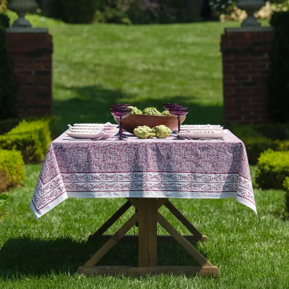 Tapestry Eggplant Tablecloth