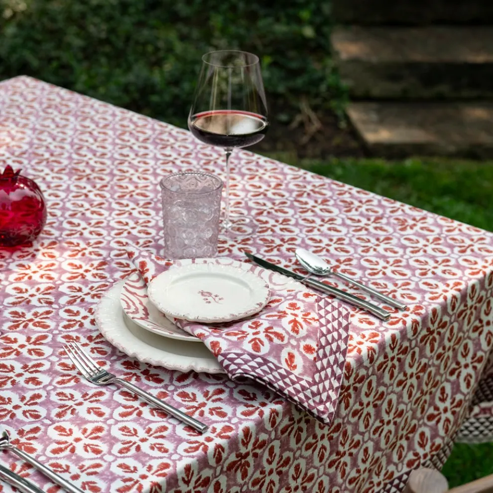 Fleur de Lis Rose Napkin | Set of 4