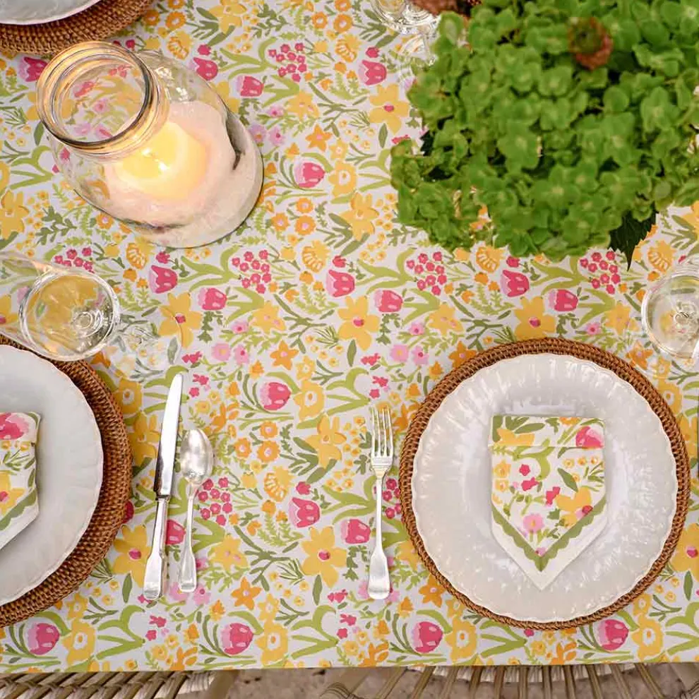 70s Flower Tablecloth