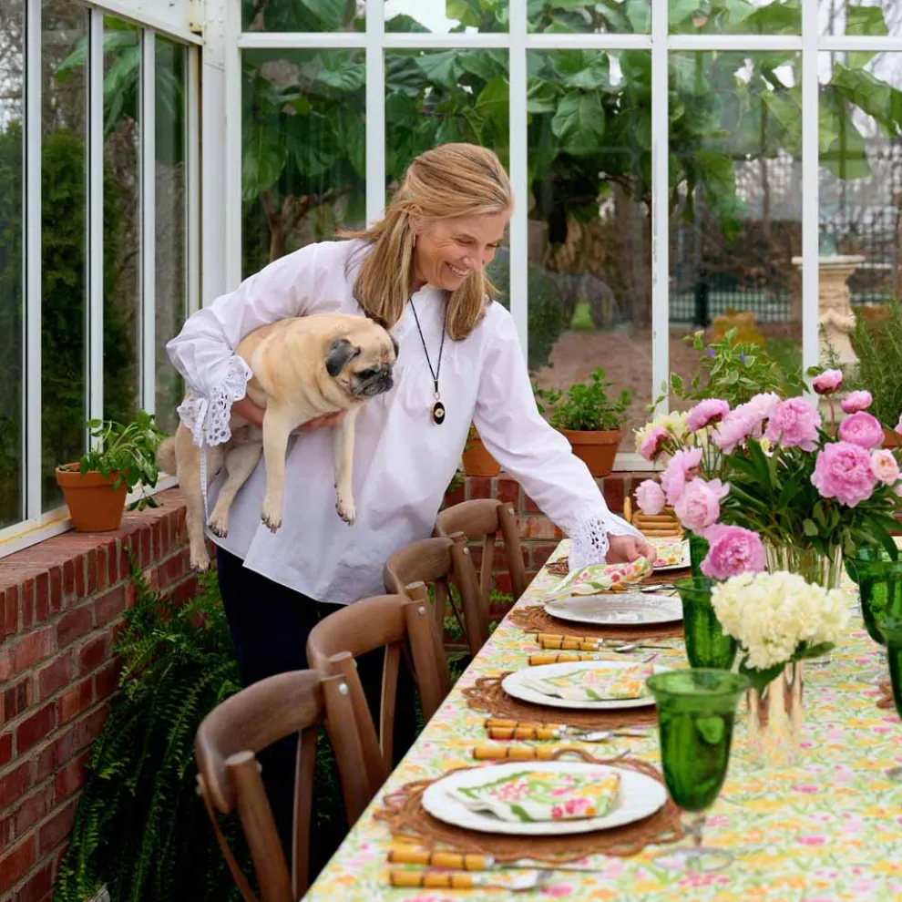 70s Flower Tablecloth