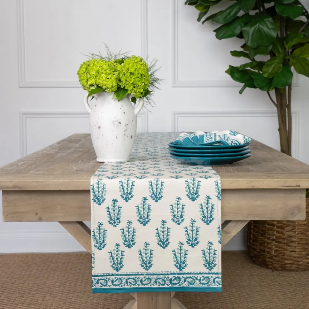 Sagar Aqua Table Runner