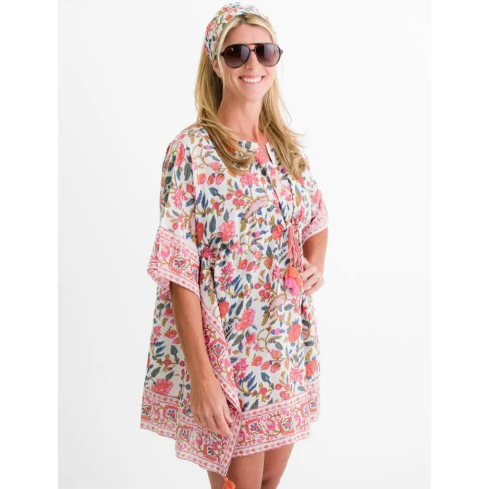 Cabana Garden Drawstring Beach Coverup