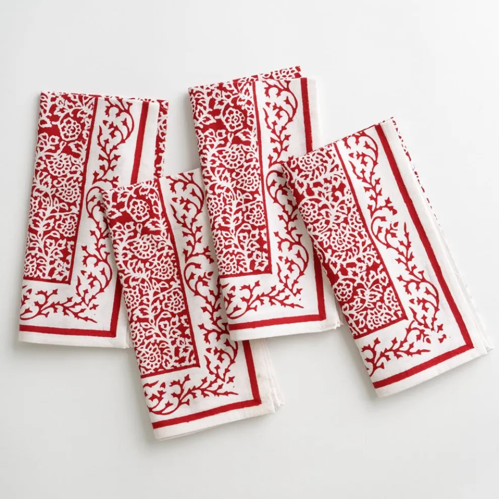 Tapestry Deep Red Napkin