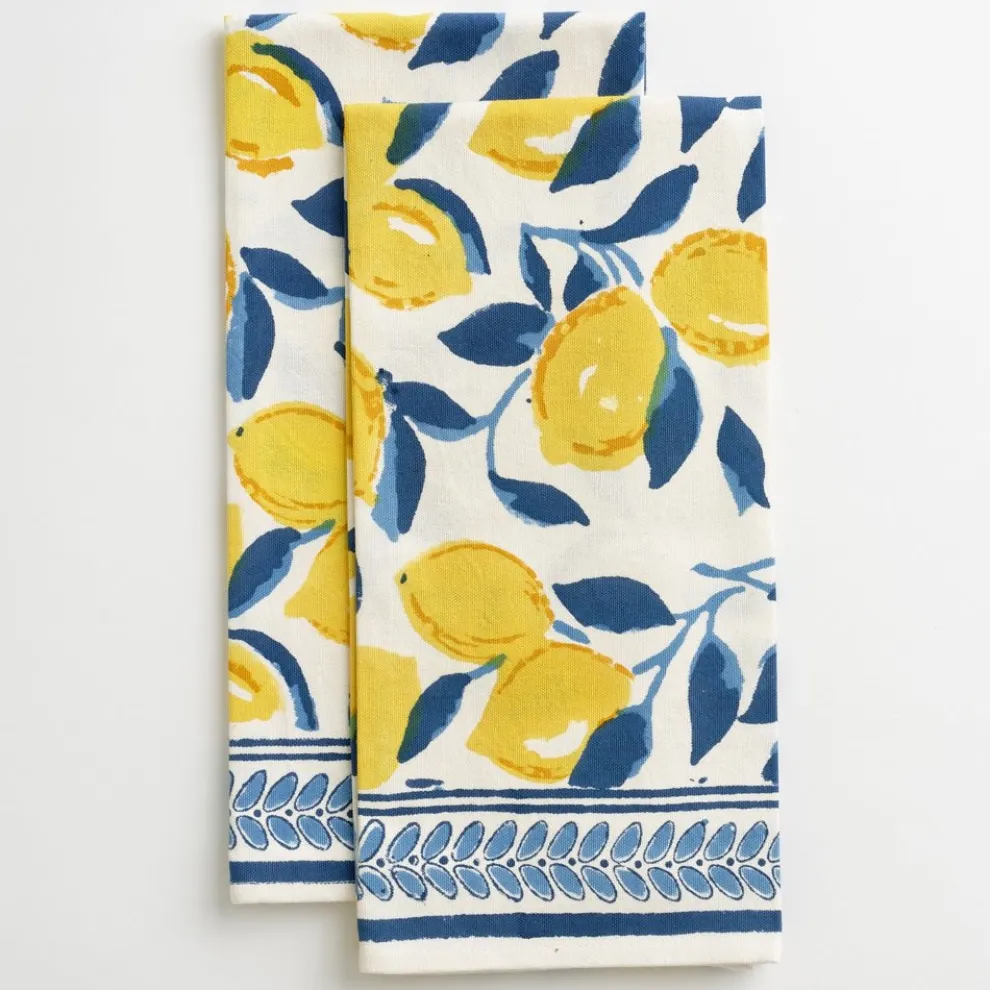 Mod Lemon Tea Towel | Set of 2