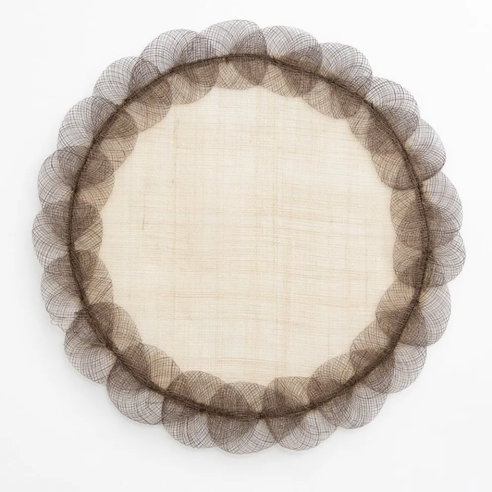 Taupe Poplar Leaf Rice Paper Placemat | Set of 4