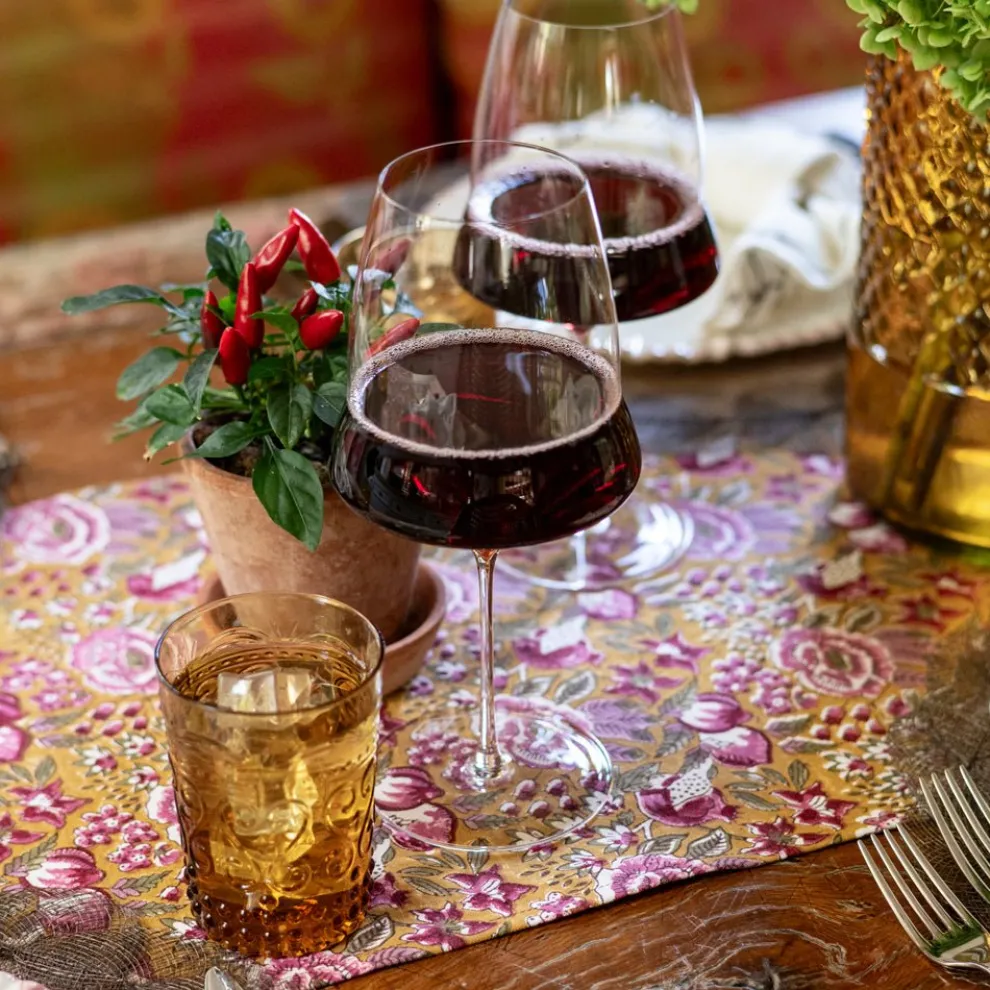 Pomegranate Garden Plum & Ochre Table Runner