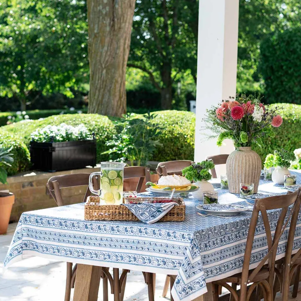 Caroline Blue Tablecloth