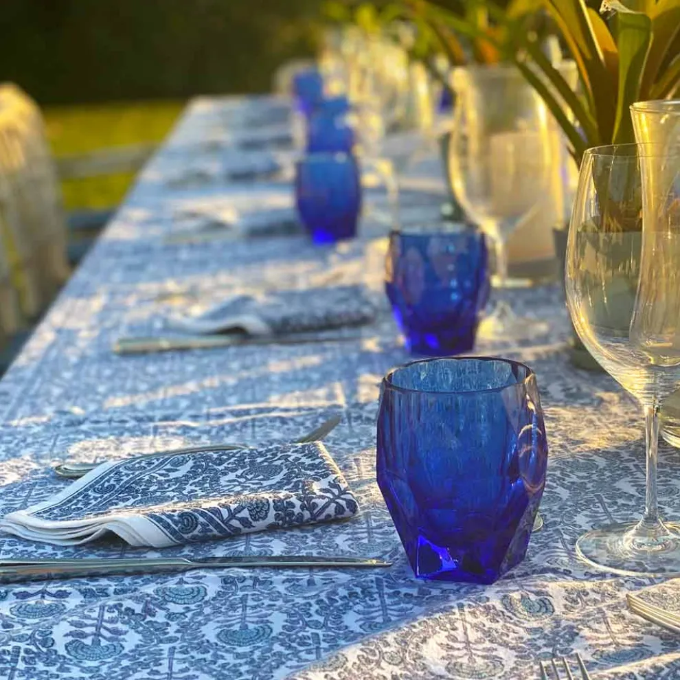 Caroline Blue Tablecloth