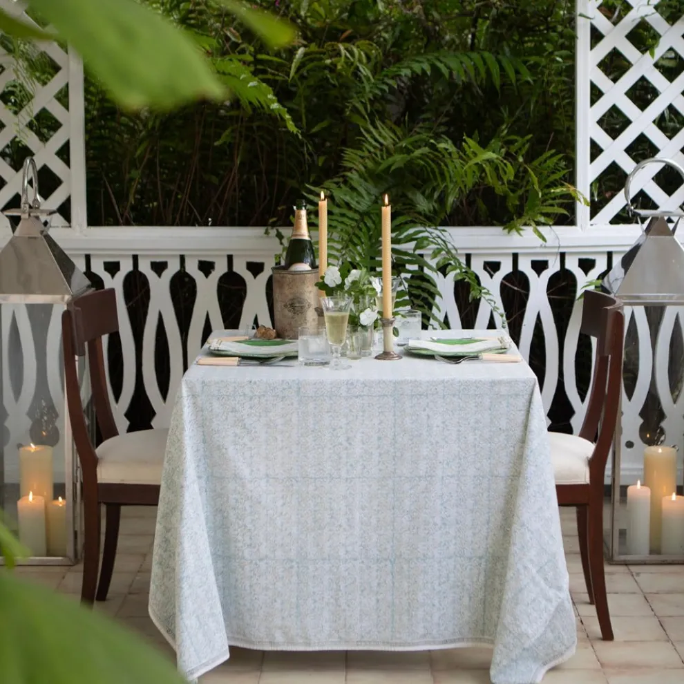 India Hicks Home Seashell Seafoam Tablecloth