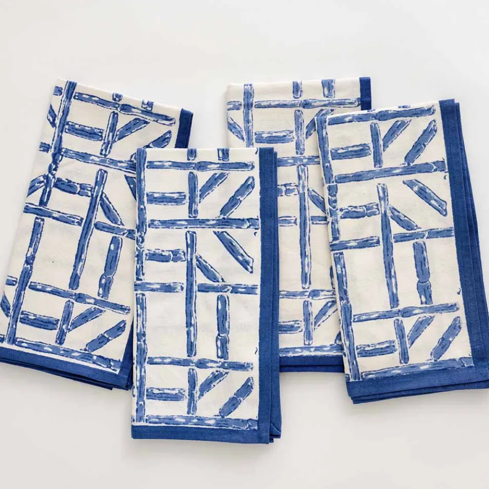 Blue Bamboo Napkin | Set of 4