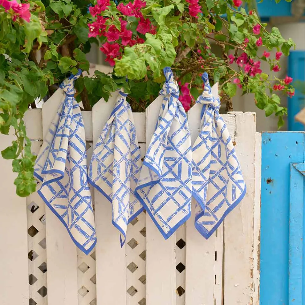 Blue Bamboo Napkin | Set of 4