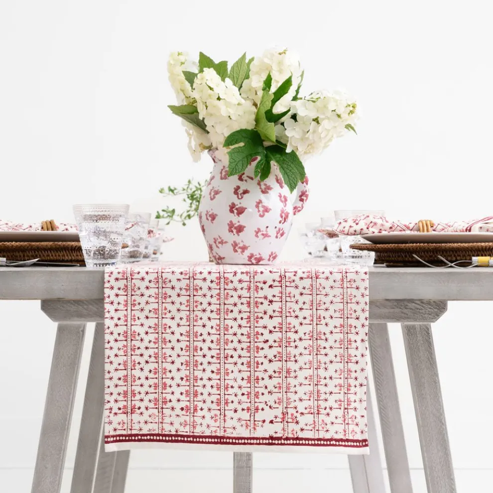 India Hicks Home Palm Avenue Blush Table Runner