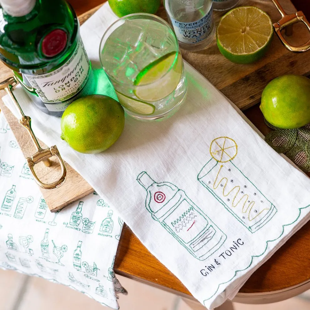 Gin & Tonic Linen Tea Towels