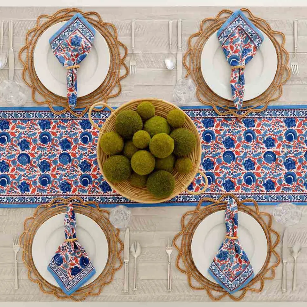 Round Bamboo Cane Placemats | Set of 4