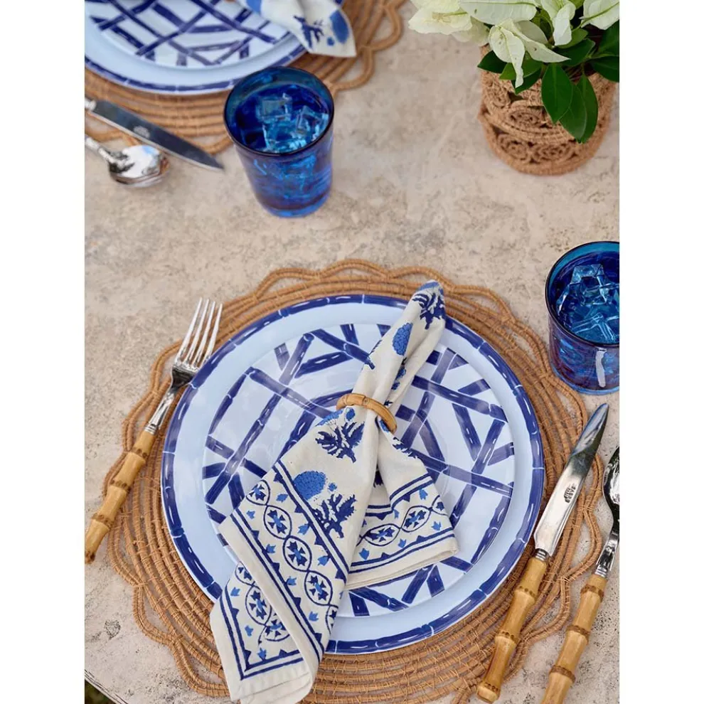 Round Bamboo Cane Placemats | Set of 4