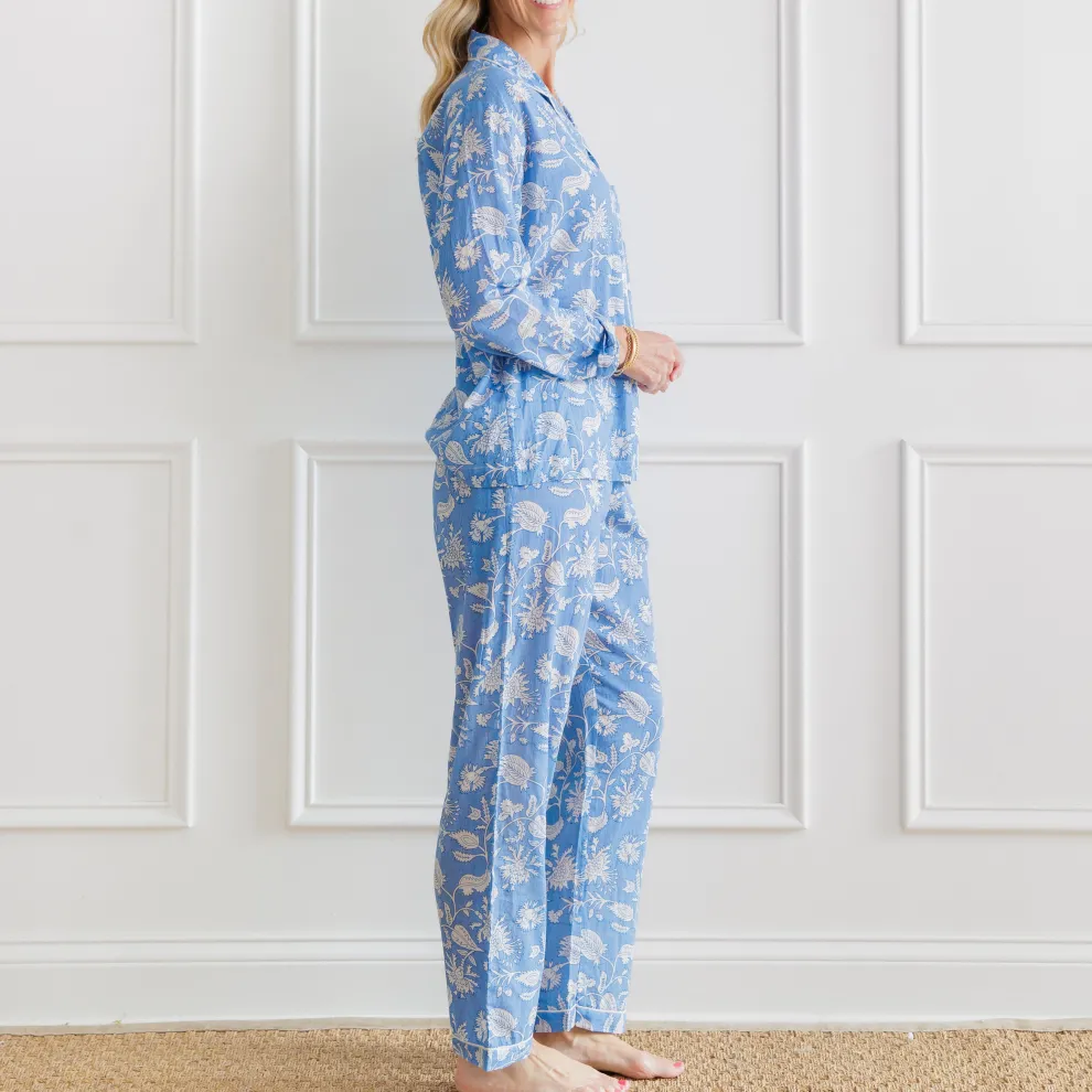 Morning Meadow Blue Pajama Set