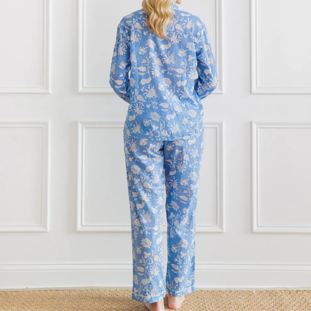 Morning Meadow Blue Pajama Set