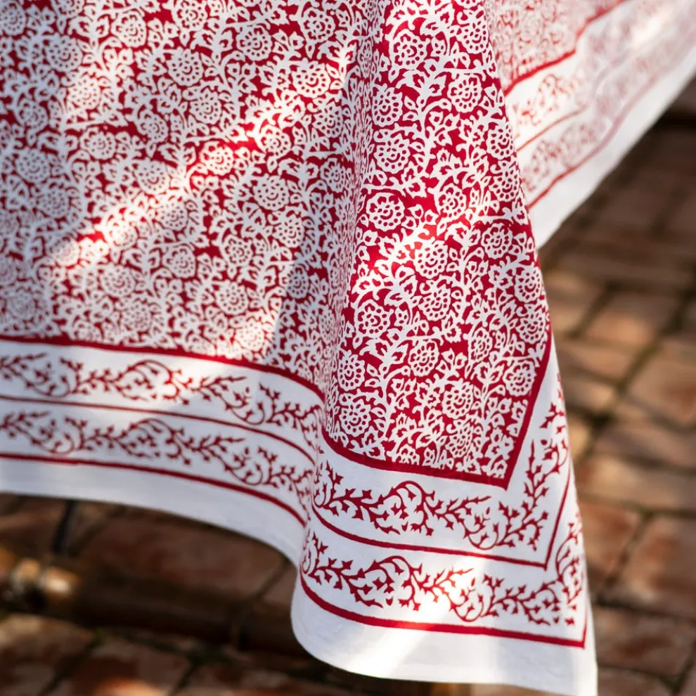 Tapestry Deep Red Tablecloth