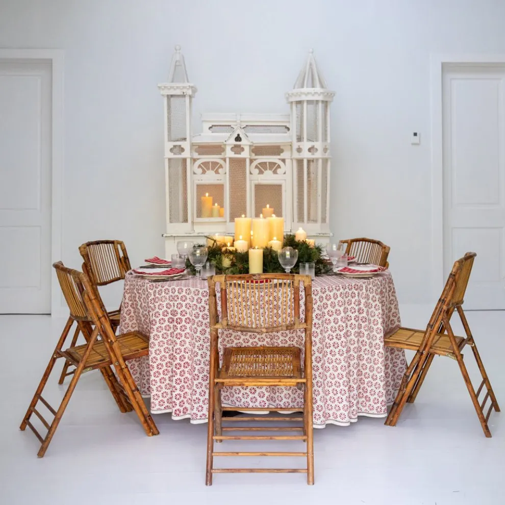 India Hicks Home Sea Biscuit Red Tablecloth