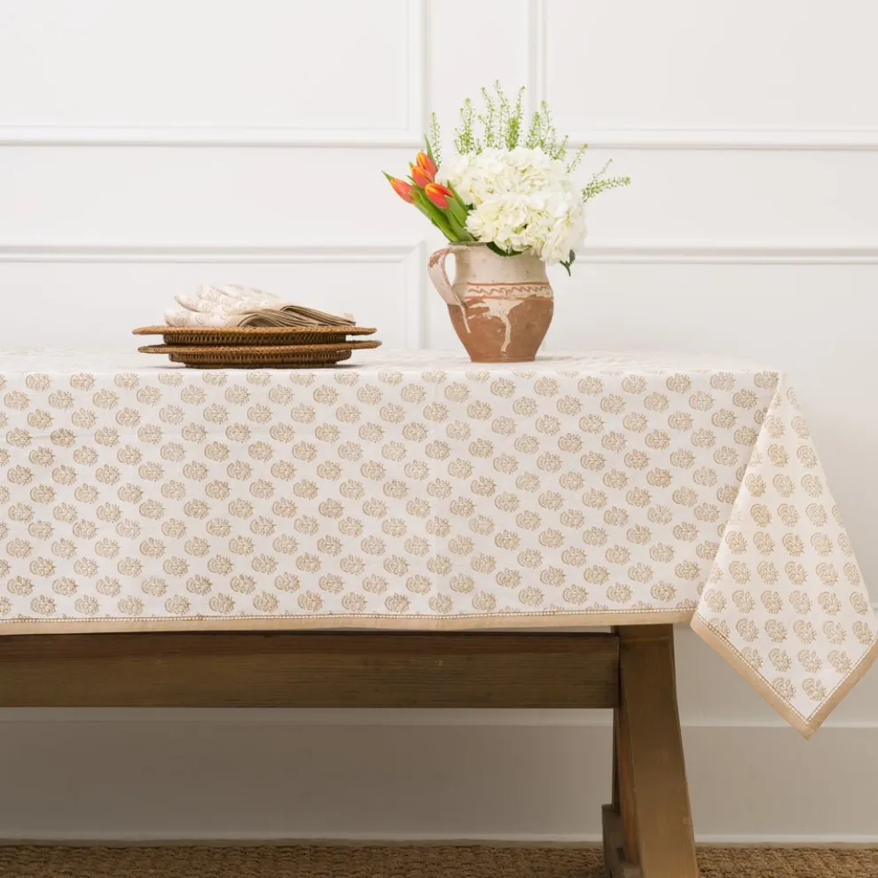 Anika Beige Tablecloth