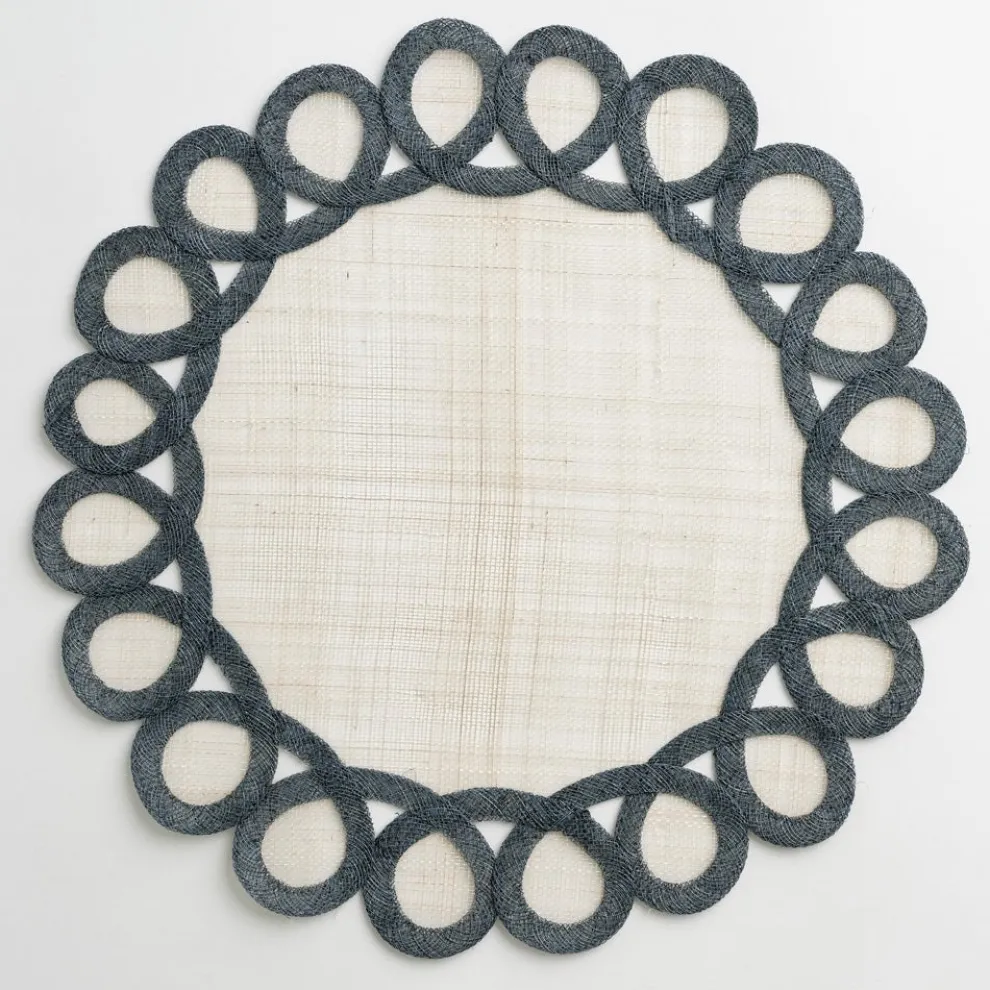 Lead Woven Doodles Placemat | Set of 4