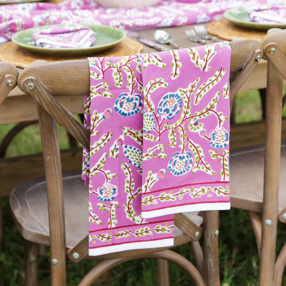 Climbing Dahlia Lilac Tea Towels