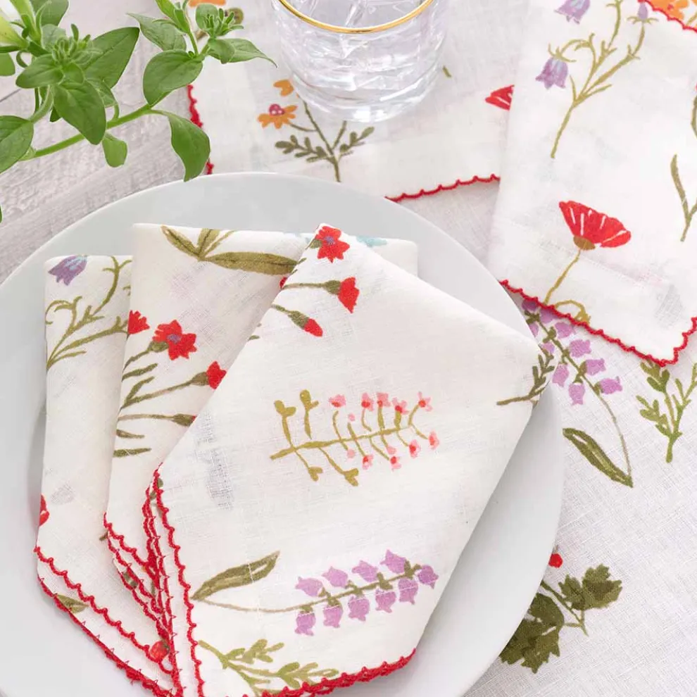 Botanical Garden Linen Napkin | Set of 4