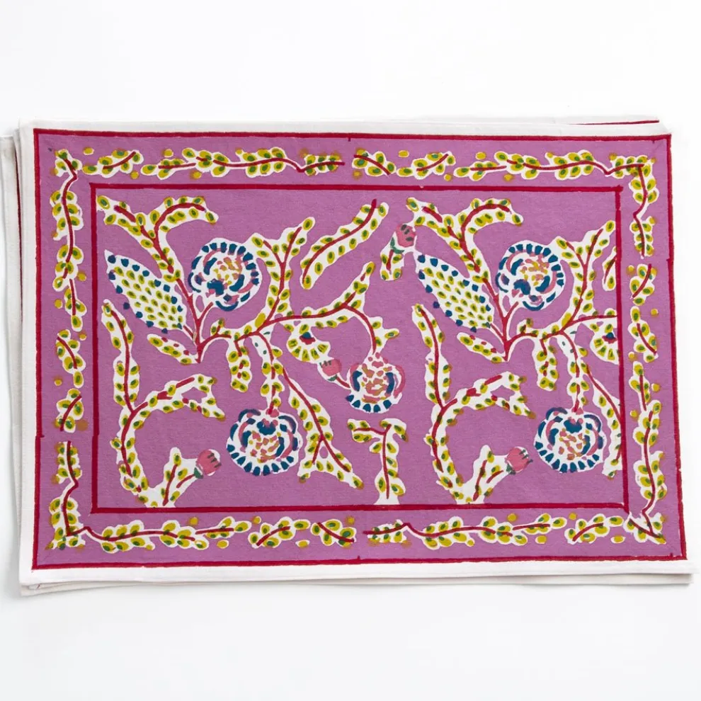 Climbing Dahlia Lilac Placemat | Set of 4