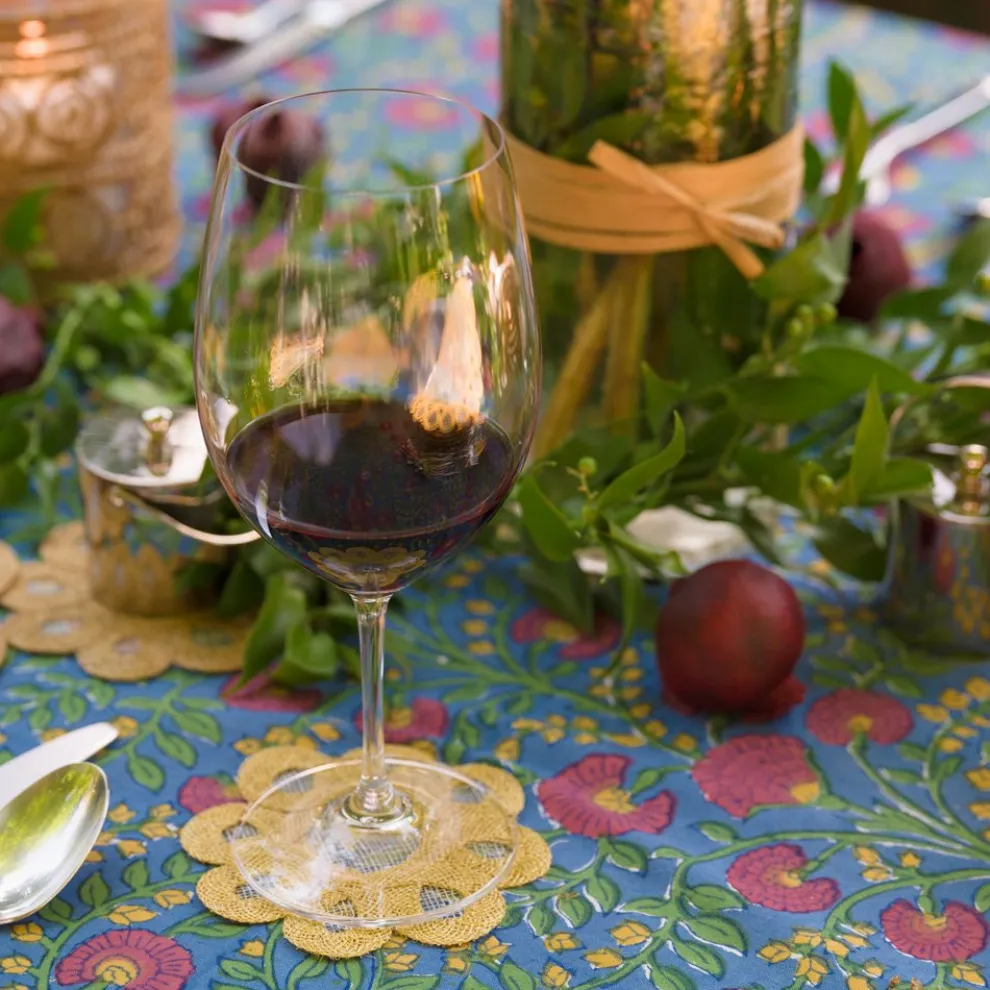 Buttercream Woven Doodles Coaster | Set of 4