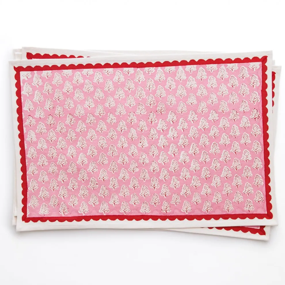 Pom Buti Pink Placemat | Set 4