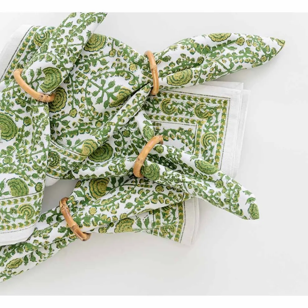 Round Bamboo Napkin Ring | Set of 4