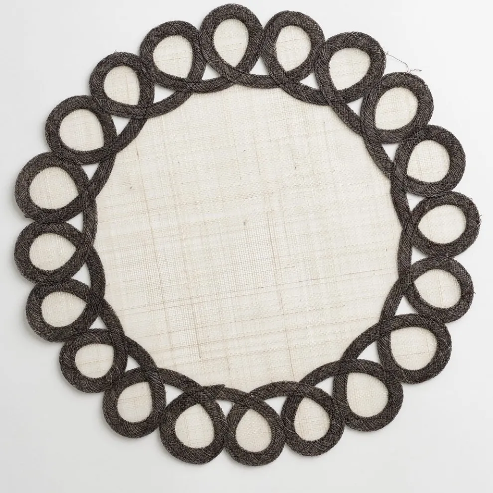 Dark Oak Woven Doodles Placemat | Set of 4