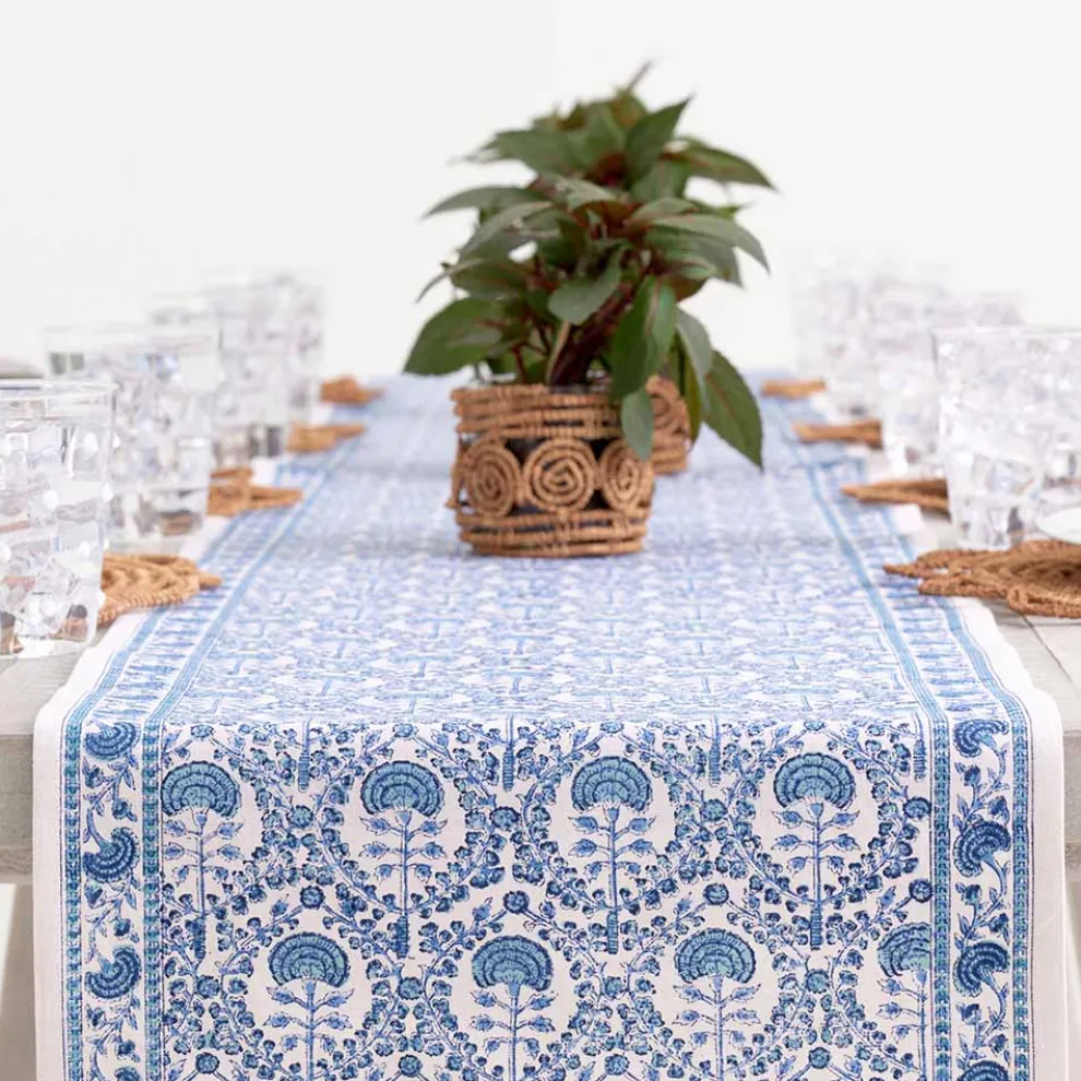 Caroline Blue Table Runner