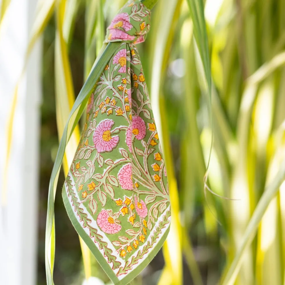 Cactus Flower Fern & Flamingo Napkin | Set of 4