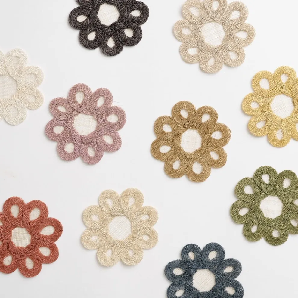 Fern Woven Doodles Coaster | Set of 4