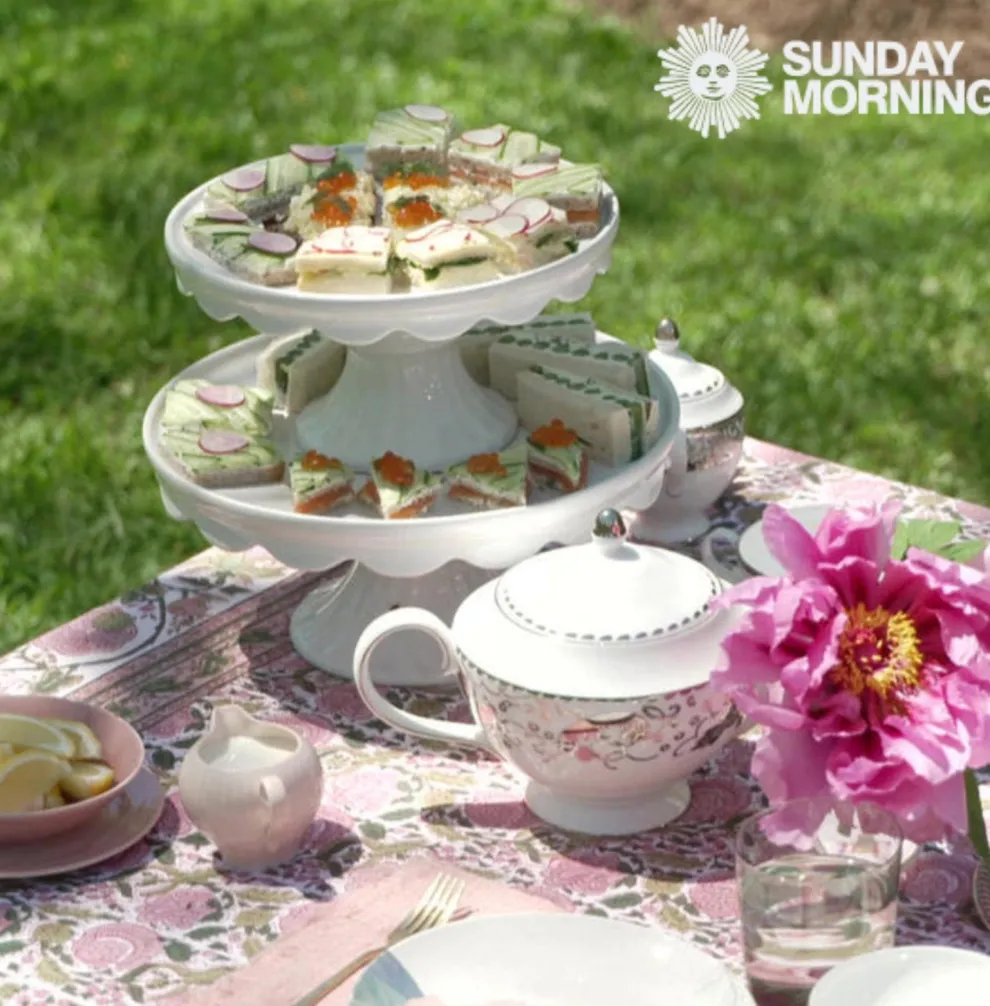 Bohemian Floral Moss & Mauve Tablecloth