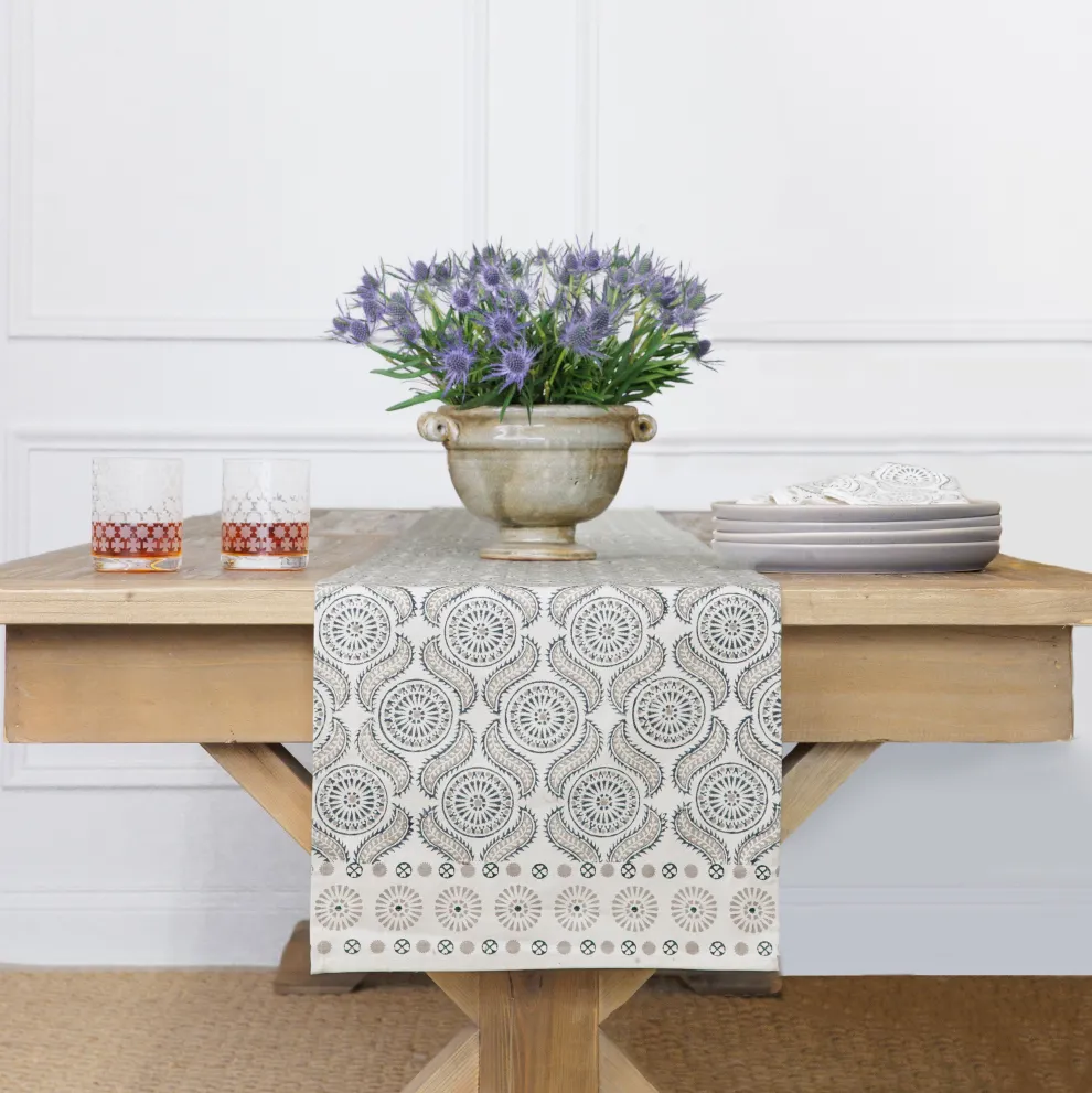 India Hicks Home Medals & Mustaches Table Runner