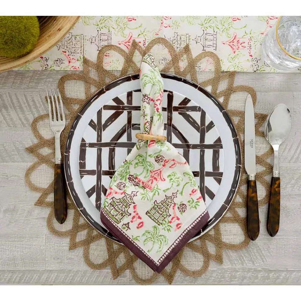 Brown Woven Round Exotic Placemats