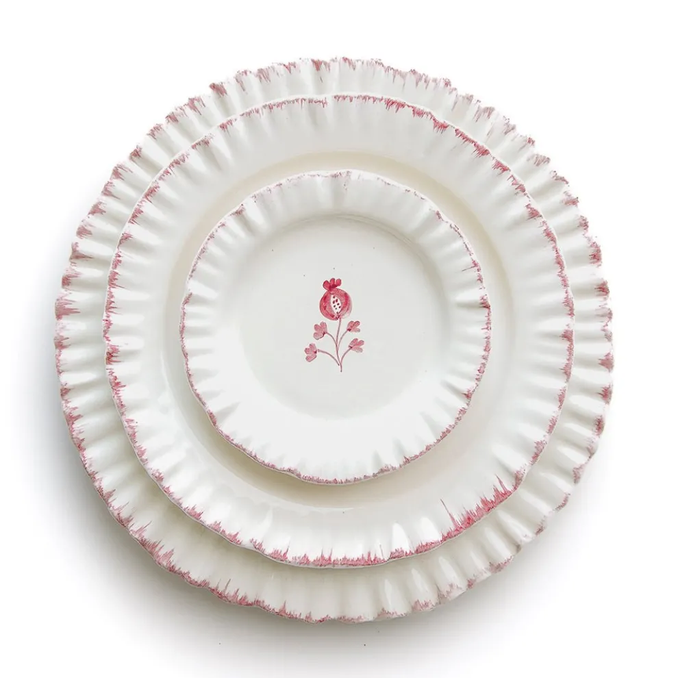 Ruffled Rose Appetizer Plate | Set of 4