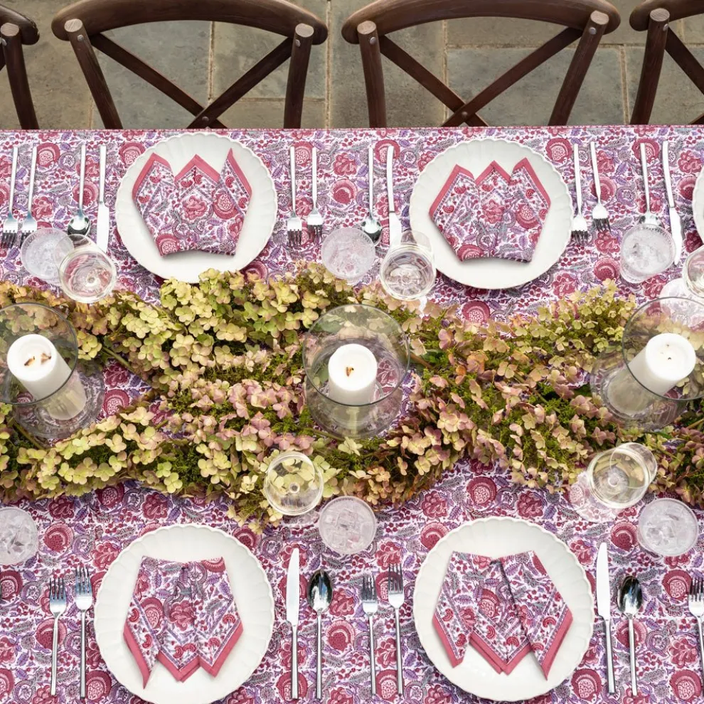 Bohemian Floral Dusty Rose Napkin | Set of 4
