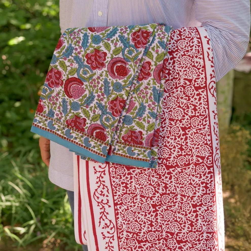 Tapestry Deep Red Table Runner