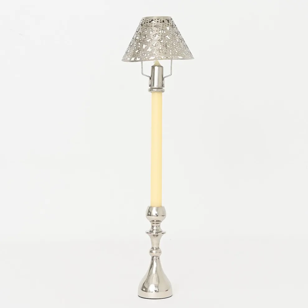 Modern Candlestick and Cutwork Shade | Set of 2