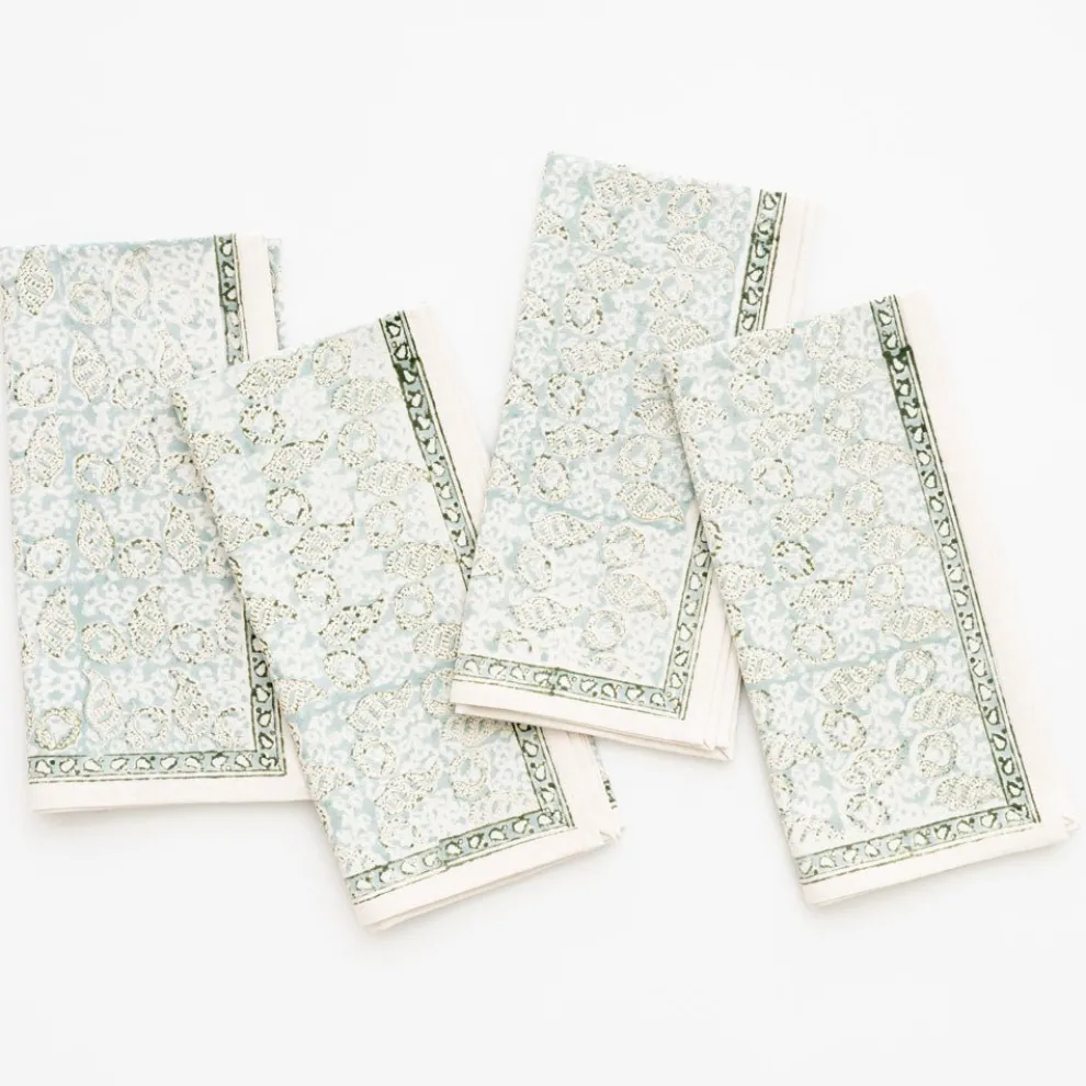 India Hicks Home Seashell Seafoam Napkin | Set of 4