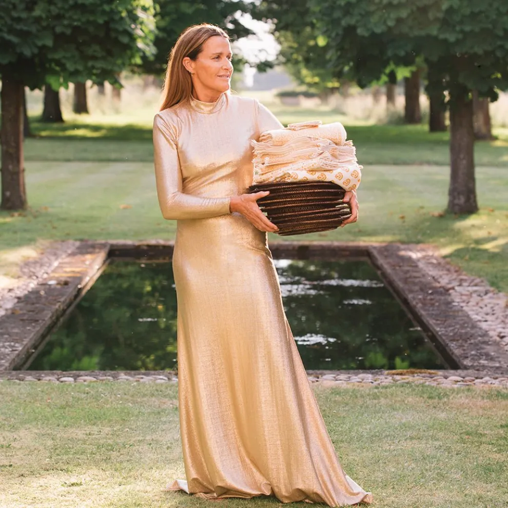 India Hicks Home Antique Brown Rattan Charger | Set of 4