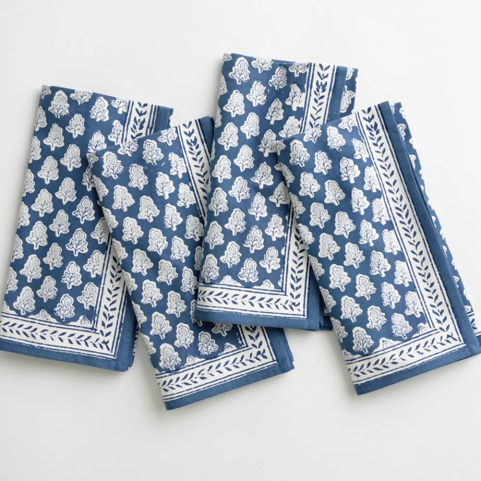 Pom Buti Denim Napkin | Set of 4